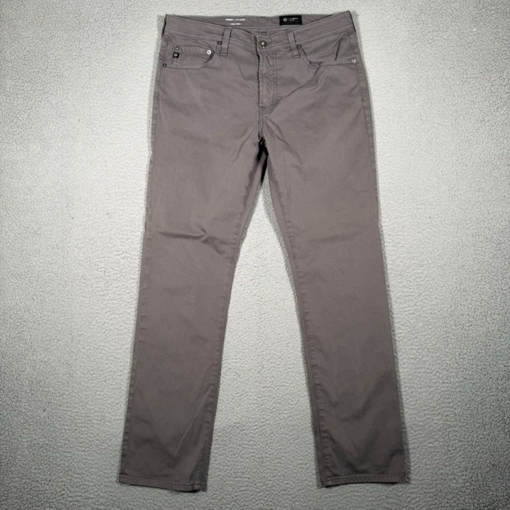 AG Adriano Goldschmied Pants Mens 34x32 Gray Everett Slim Straight Preppy Chino